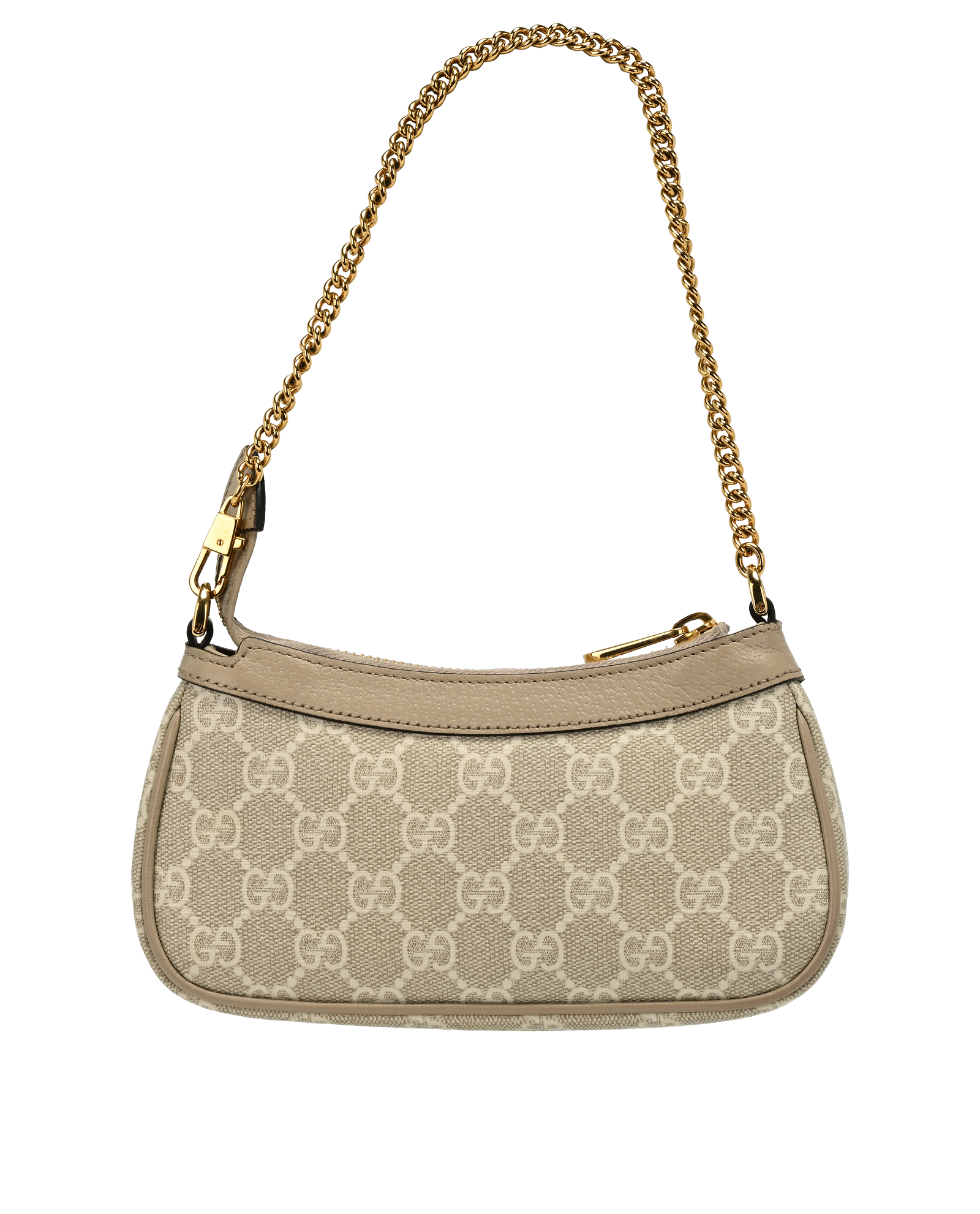 Mini Ophidia, &pound;450, Handbags, Cream, Canvas, Back view